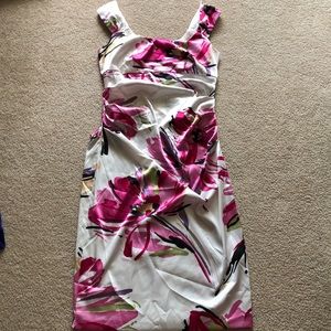 Pink Floral White dress